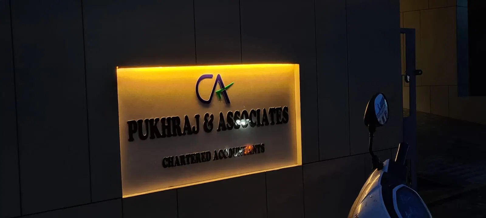 Illuminated acrylic nameplate work